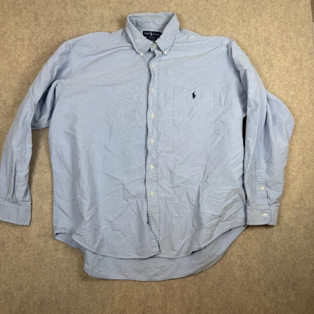 Polo Ralph Lauren Big Shirt Mens XL Blue Oxford Button Down Long Sleeve